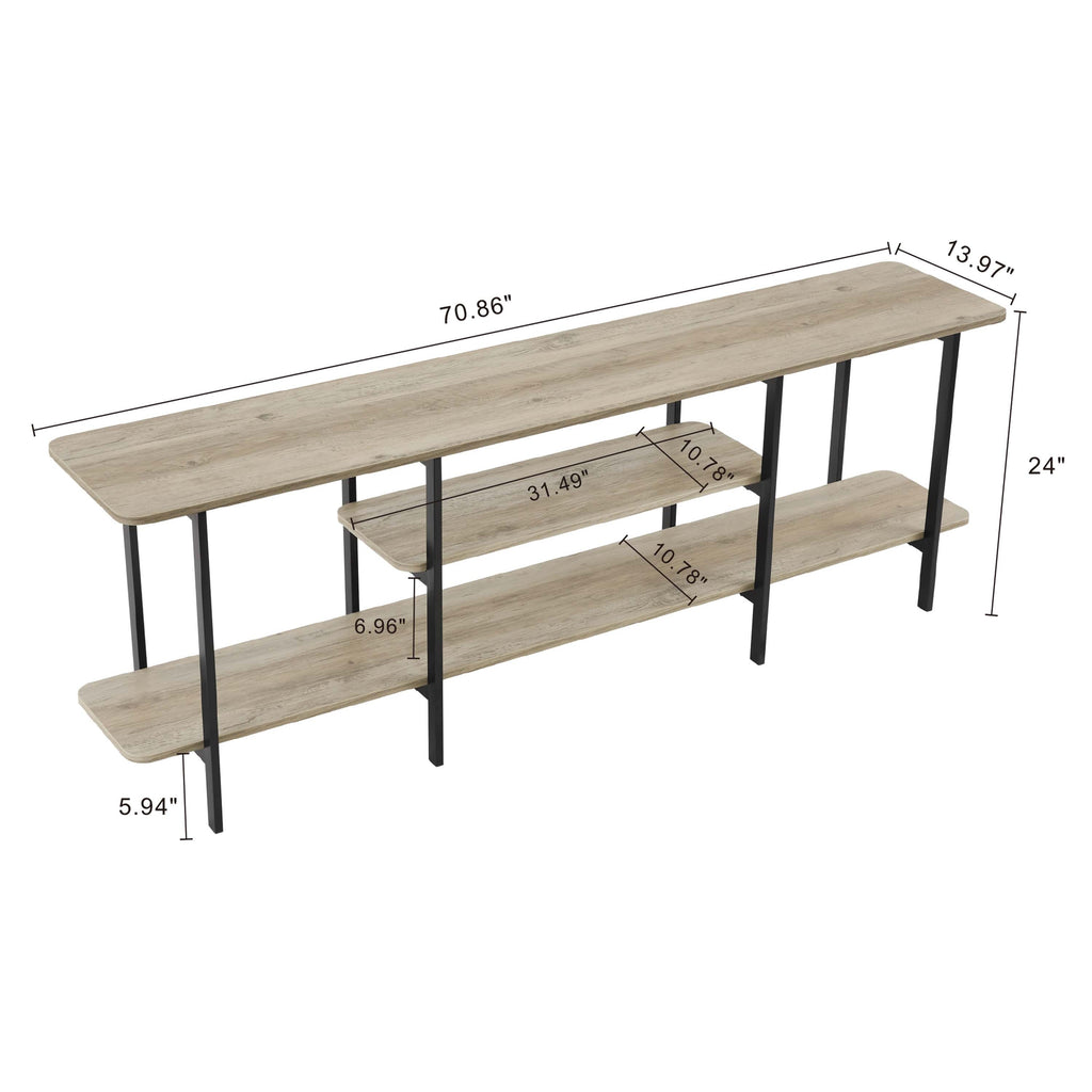 Celine 71" Console Table in Rustic