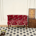 European Style Sofa Chair in Wine Red