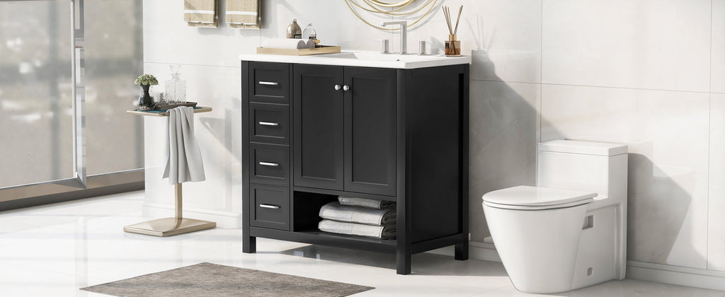 36" Bathroom Vanity with Sink Top