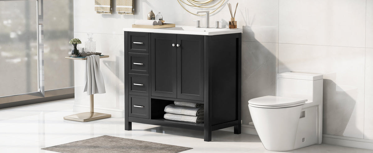 36" Bathroom Vanity with Sink Top