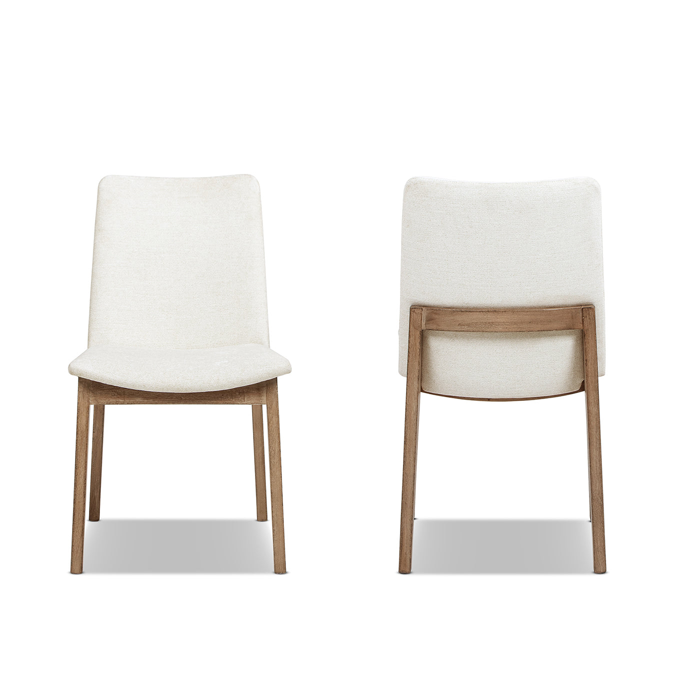 Auden Upholstered Reclaimed Pine Wood Dining Chair Set of 2