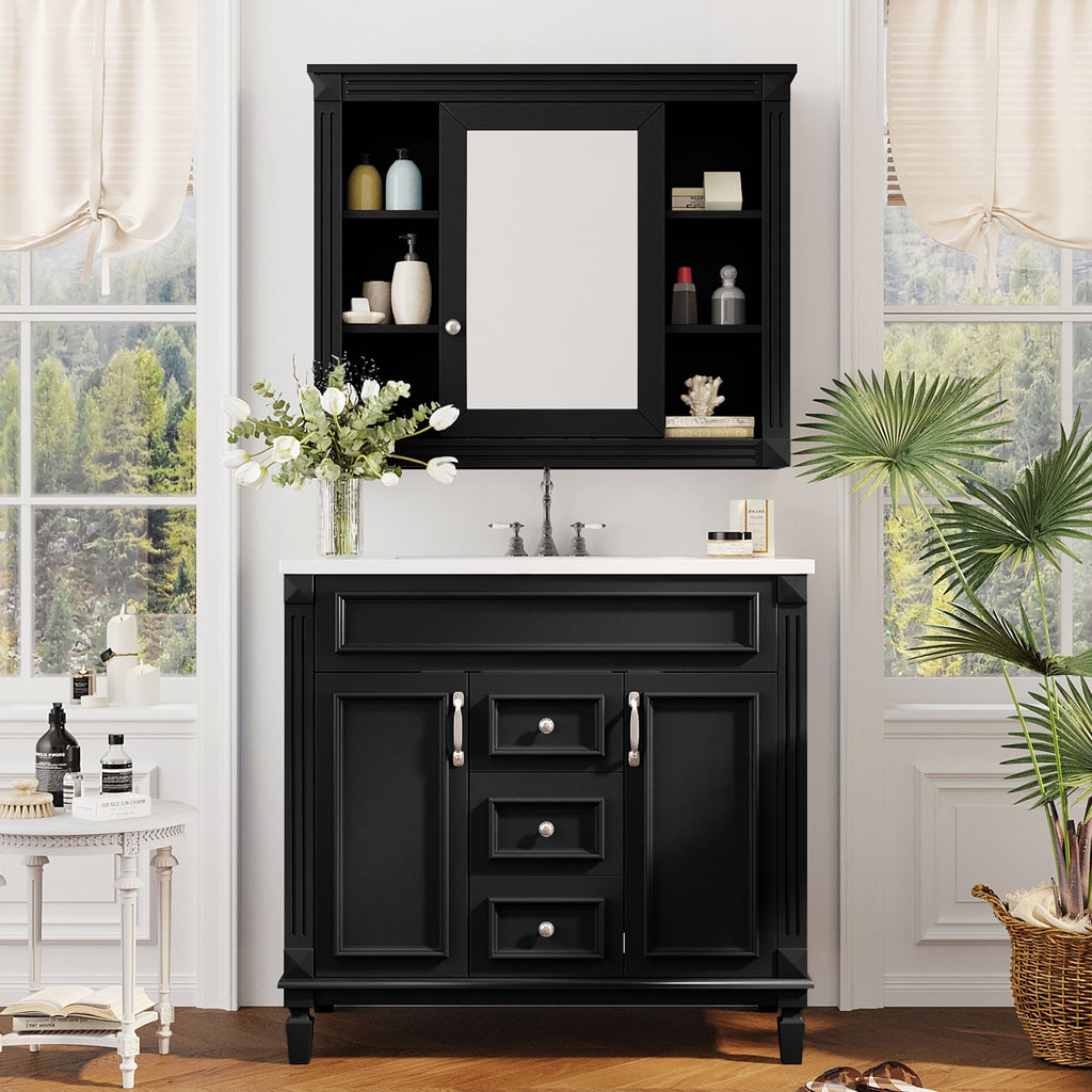 36" Bathroom Vanity with Top Sink