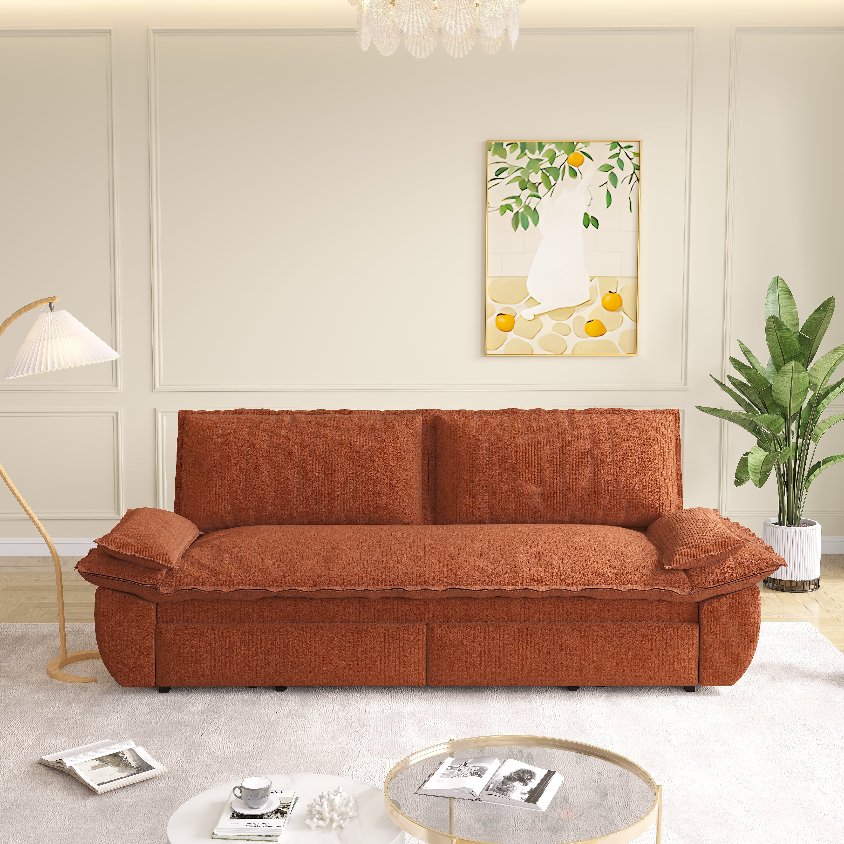73.2" Queen Pull Out Sofa Bed