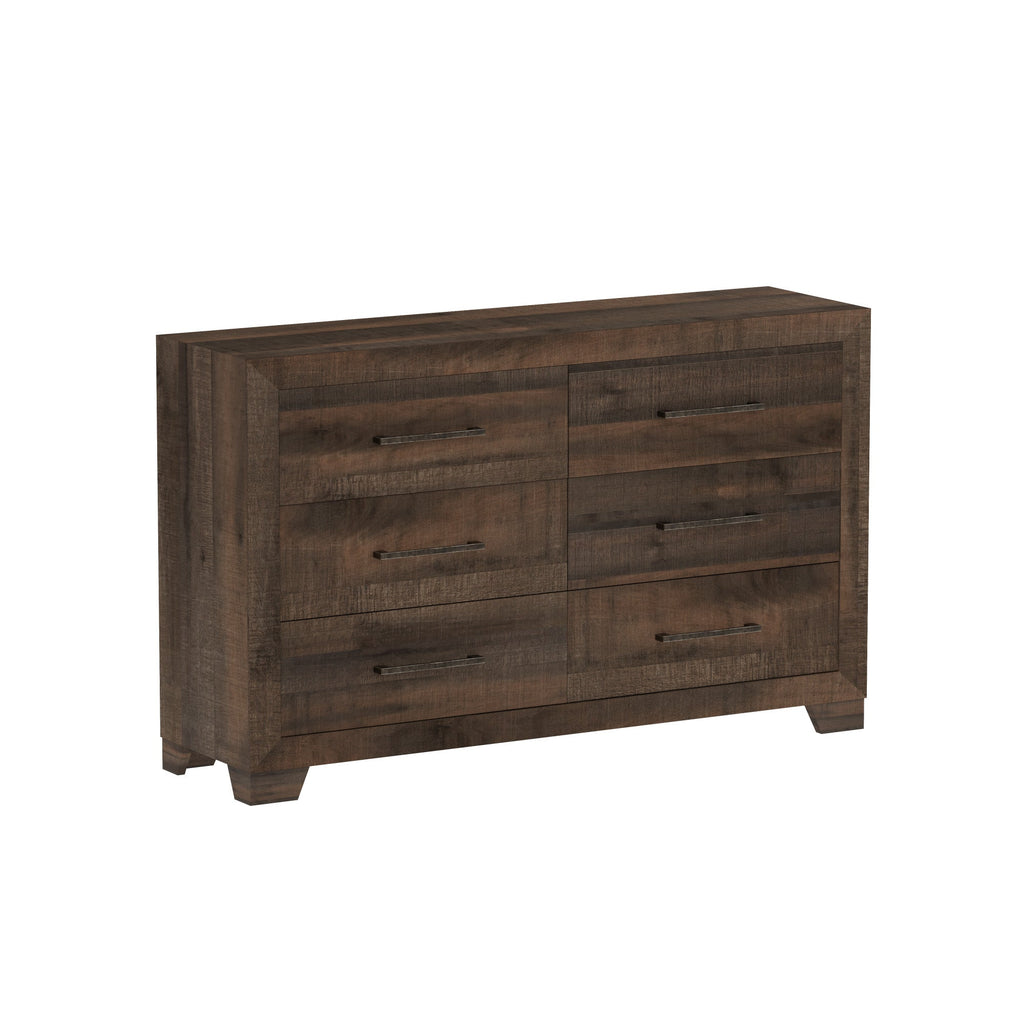 Brown 6-Drawer Dresser