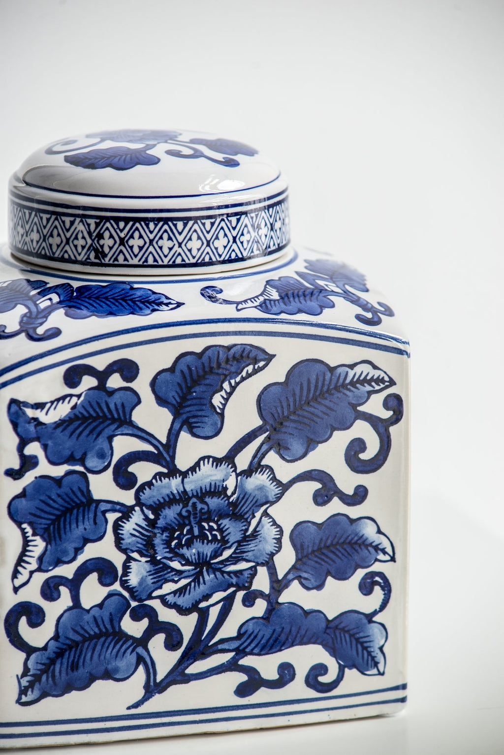 5x5x8" Hand Painted Square Canister