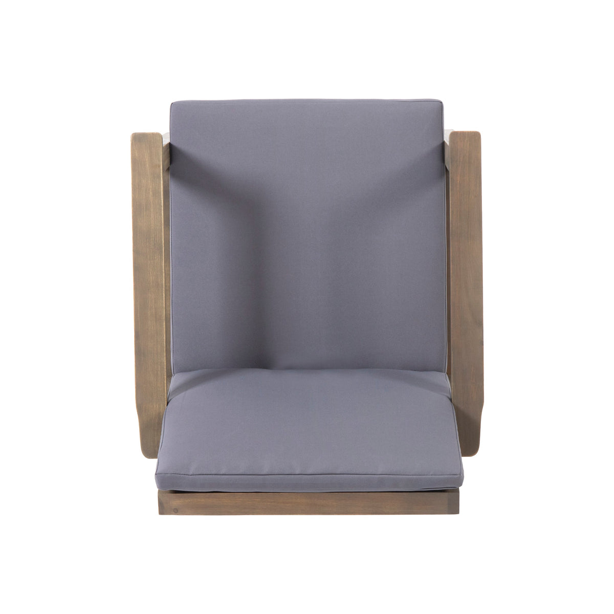 Outdoor Acacia Wood Club Chairs with Cushions (Set of 2)