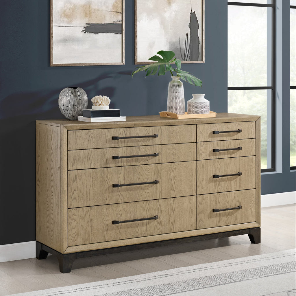 Caramel and Cocoa 8-Drawer Dresser