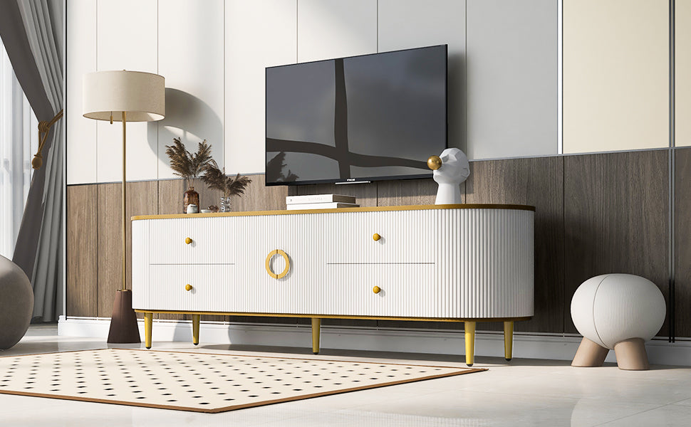 Vibe Haus Modern TV Stand for TVs Up to 80 Inches