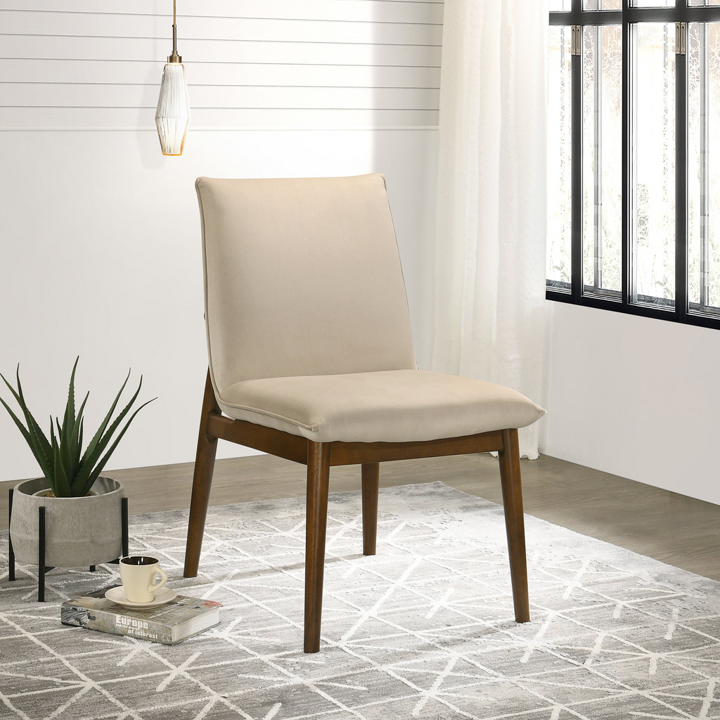 Monza Beige Velvet Dining Chair Set