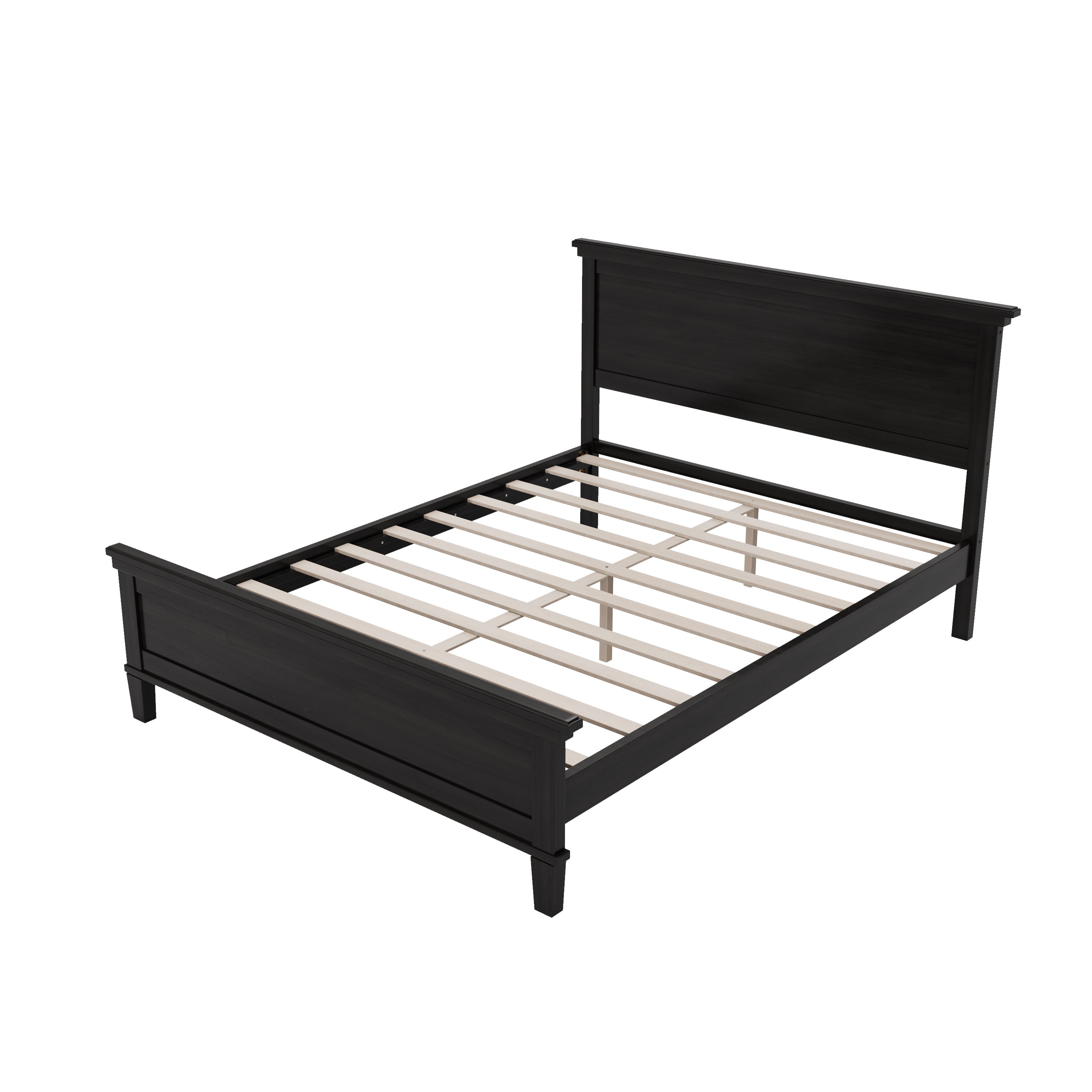 Mid-Century Modern Wood Platform Bed - Full Size
