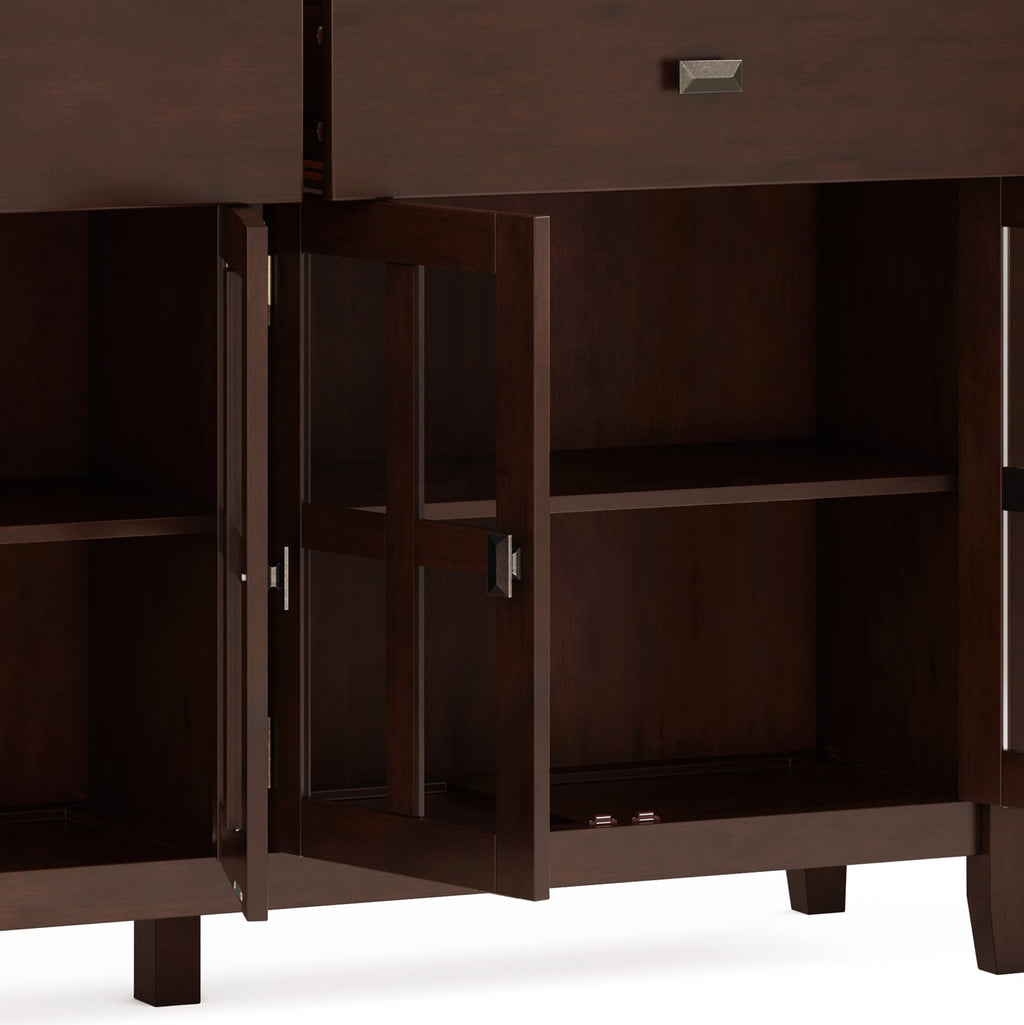 Artisan Solid Wood Large 4 Door Sideboard Buffet in Russet