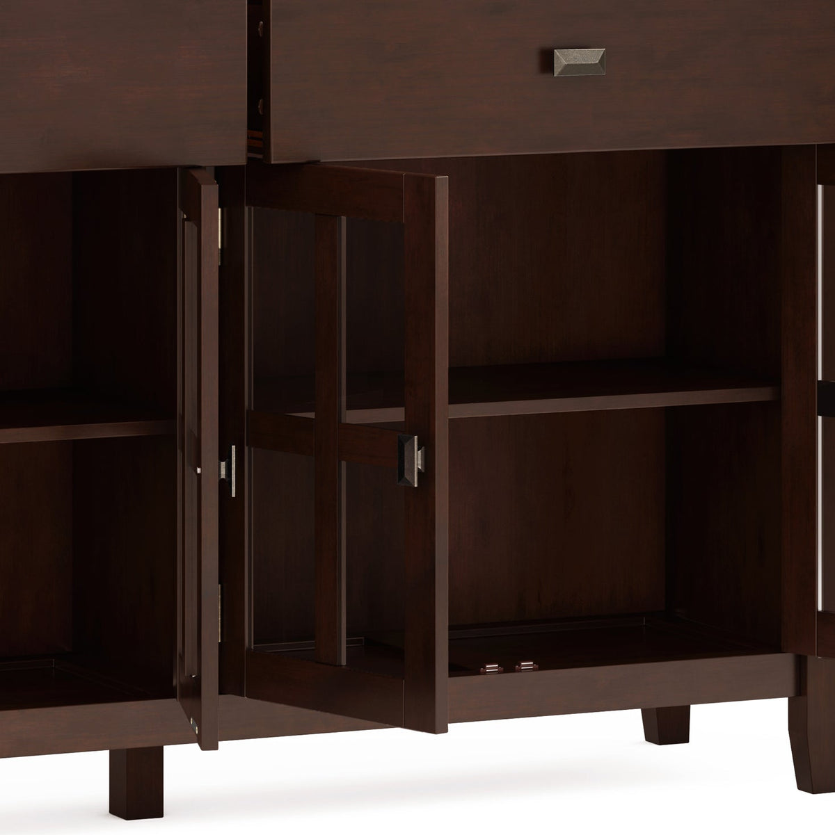 Artisan Solid Wood Large 4 Door Sideboard Buffet in Russet