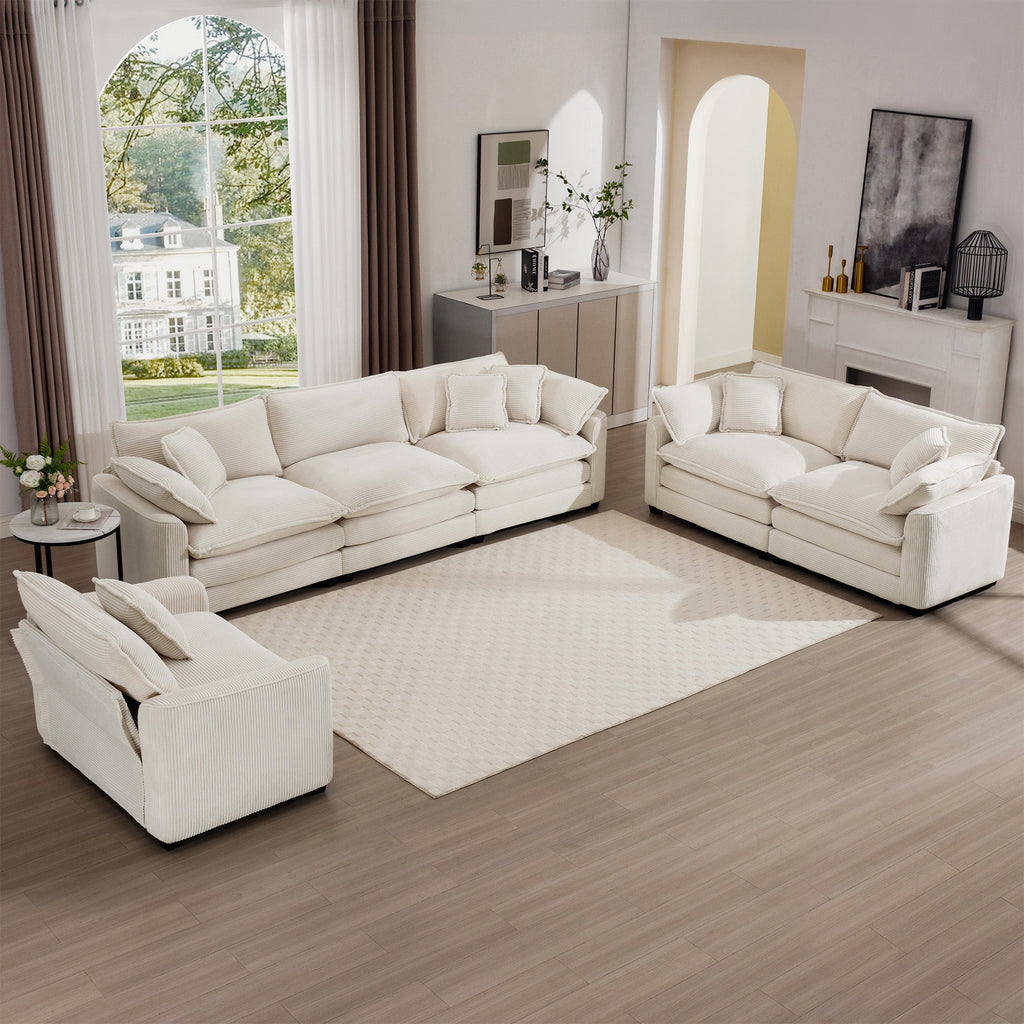 3-Piece Sofa Set - Comfortable Oversized Design