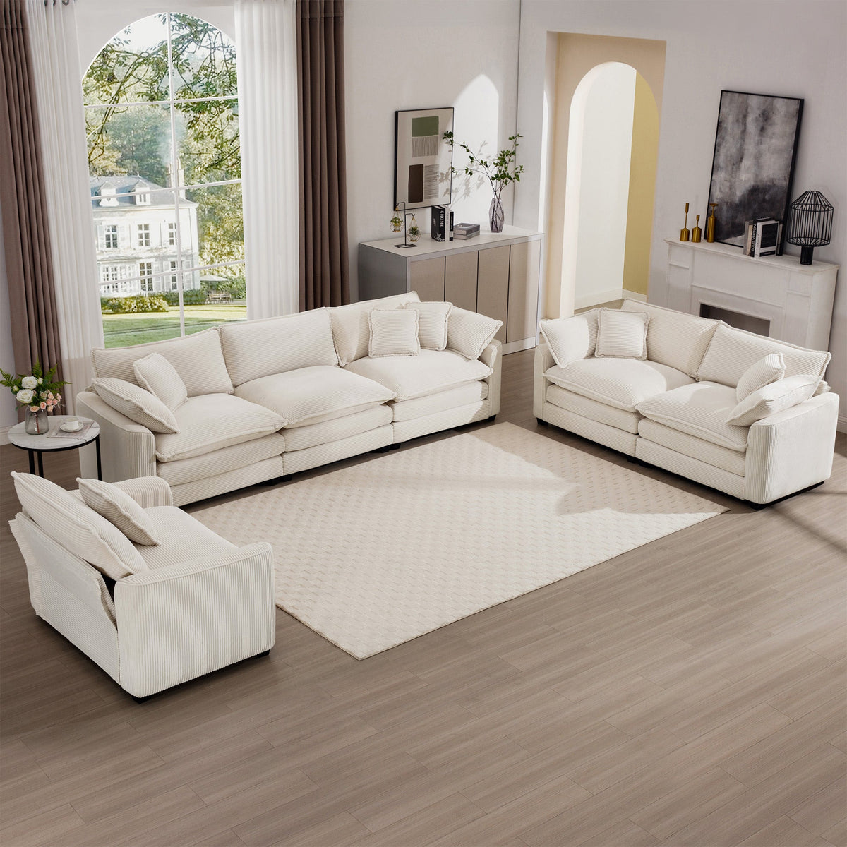 3-Piece Sofa Set - Comfortable Oversized Design