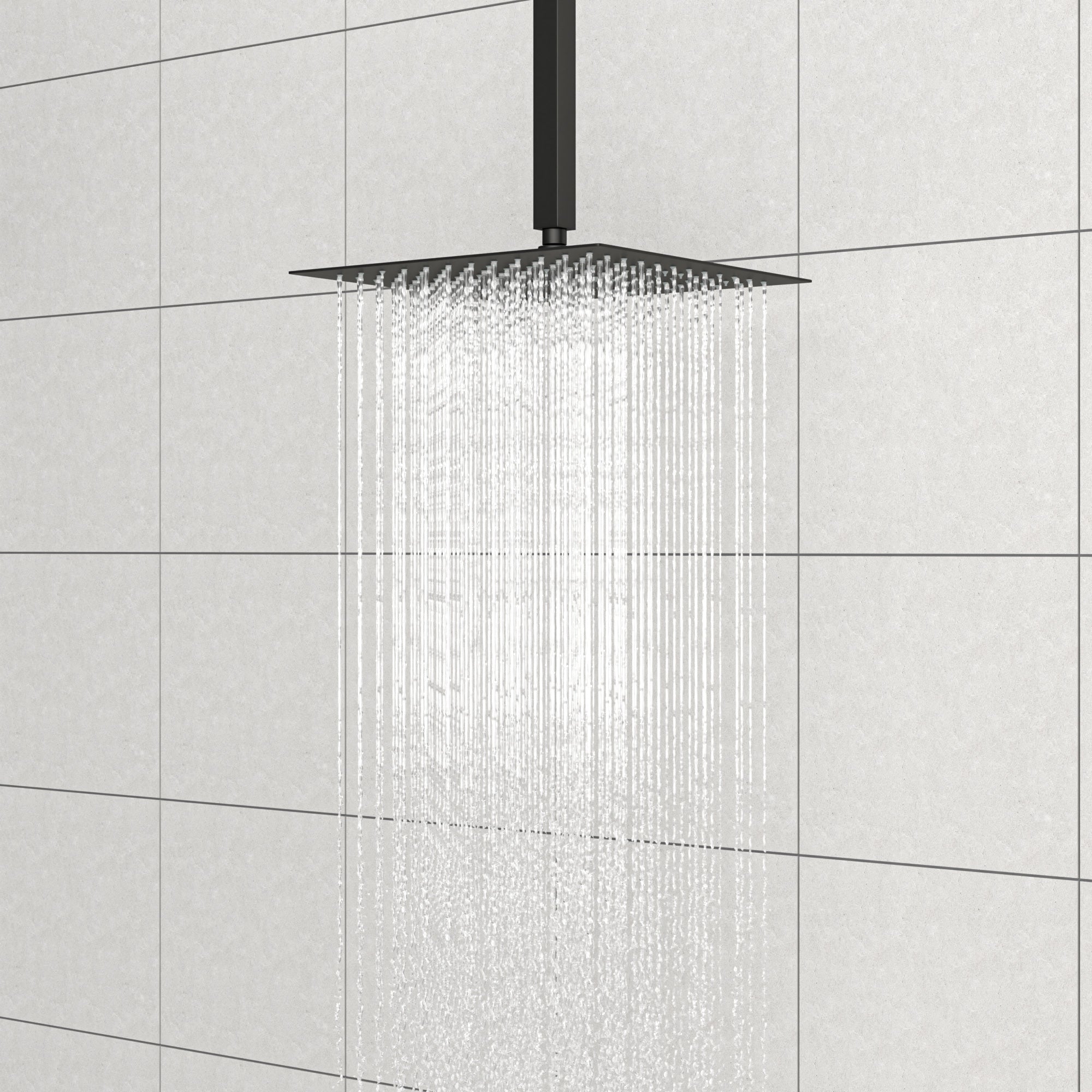 8" Ceiling Mounted Shower Arm With Flange, Matte