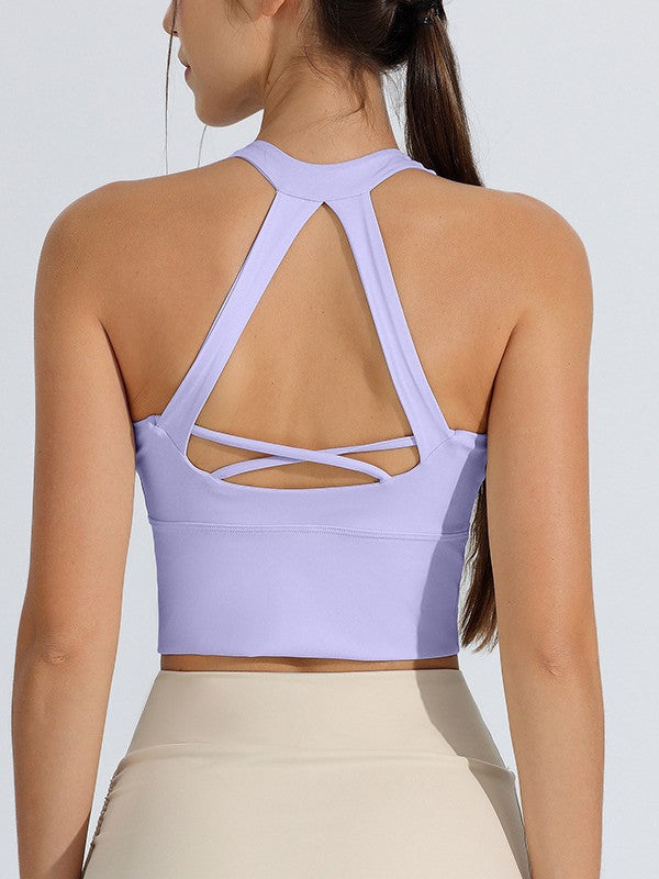 Shock-resistant High-strength One-piece Fixed Yoga Sports Bra Vest For Running