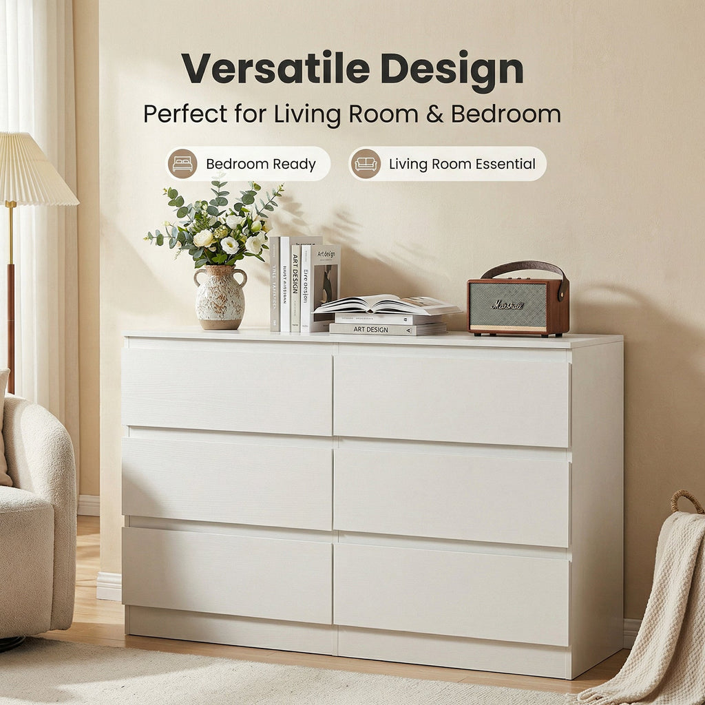 Elegant 6 Drawer Dresser