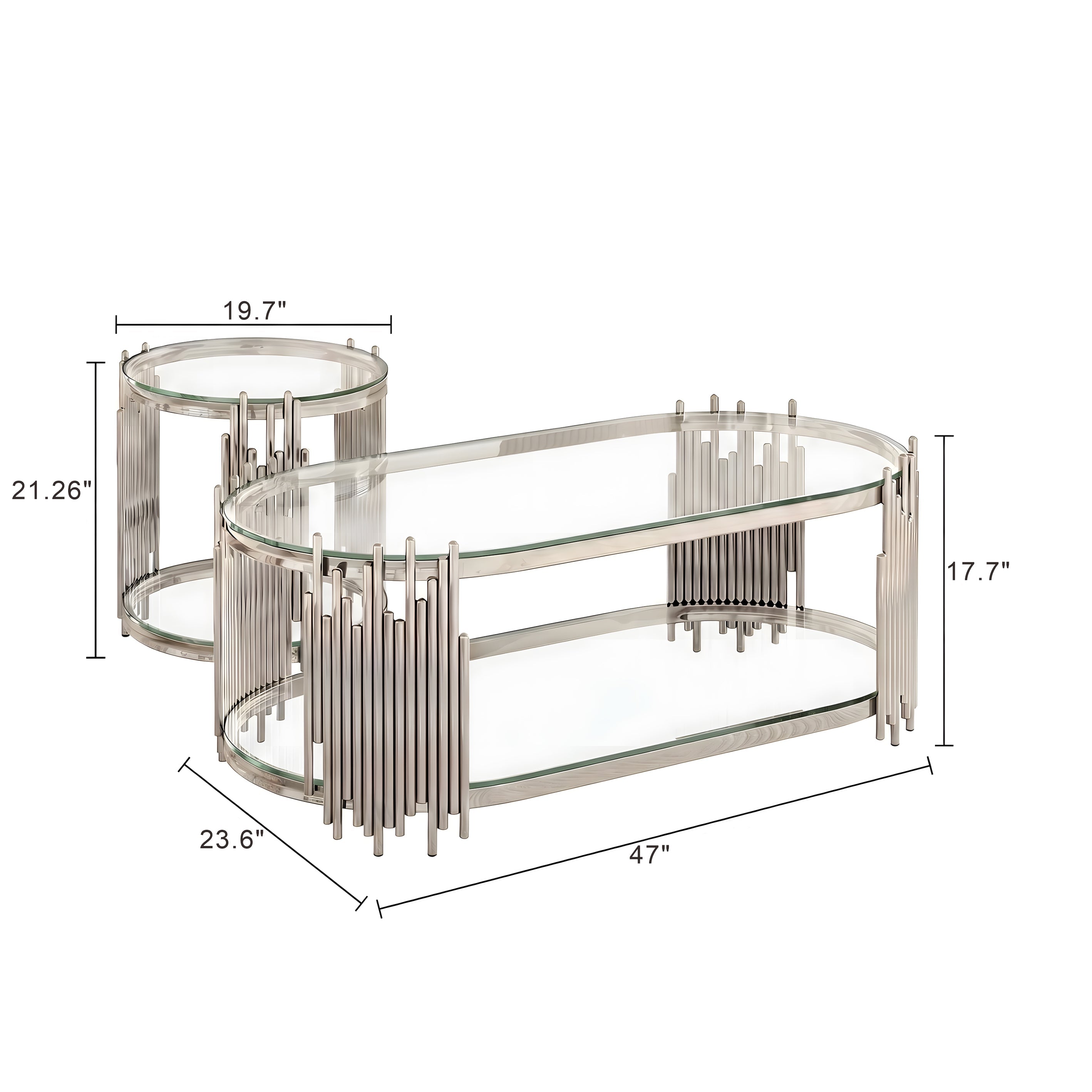 Modern Luxury Coffee Table and Side Table Set