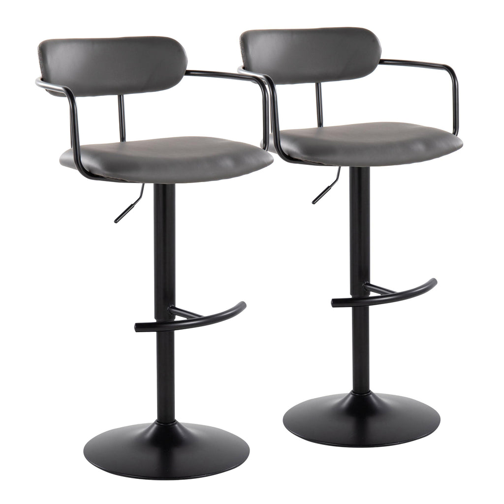 Contemporary Adjustable Height Barstool with Swivel
