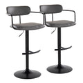 Contemporary Adjustable Height Barstool with Swivel
