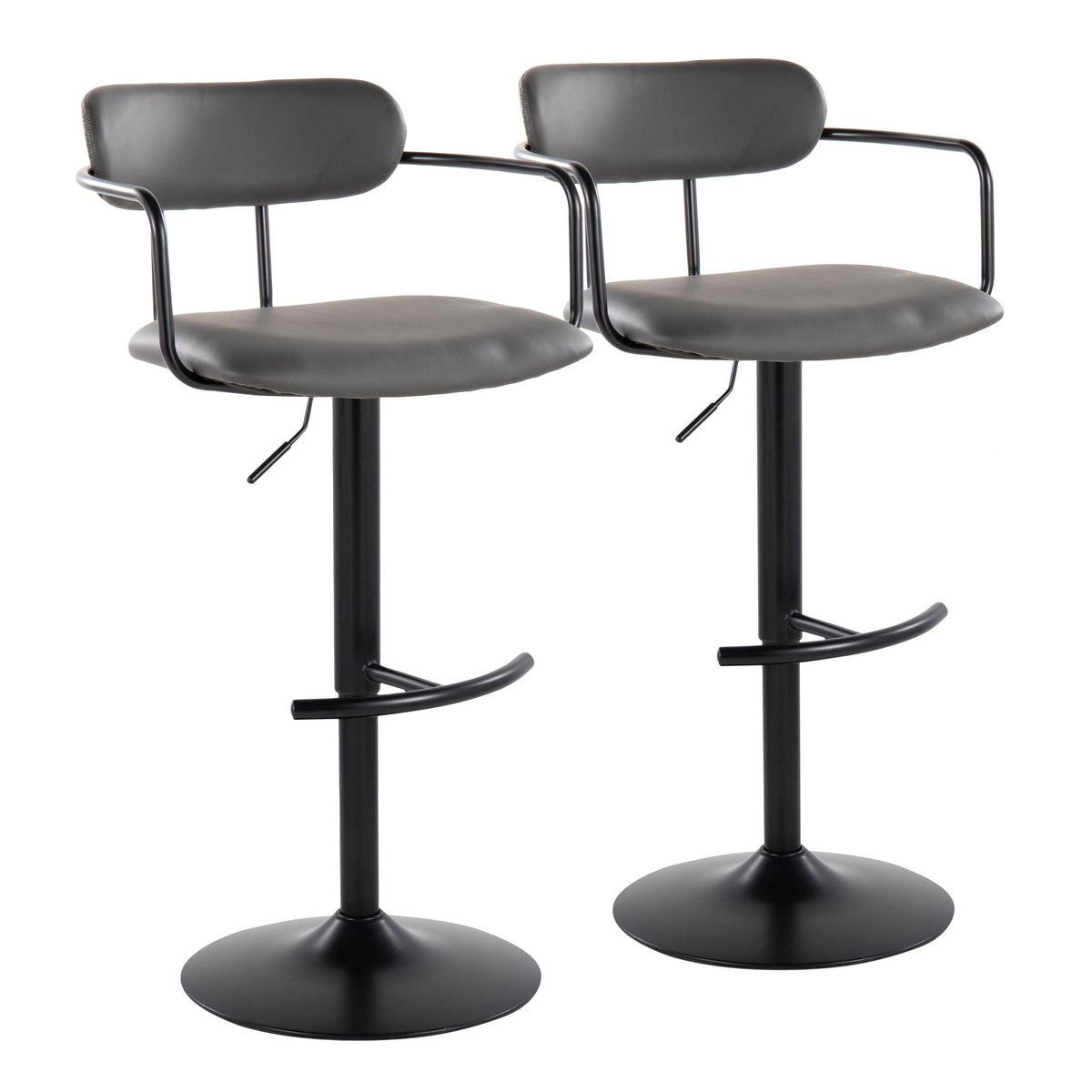 Contemporary Adjustable Height Barstool with Swivel