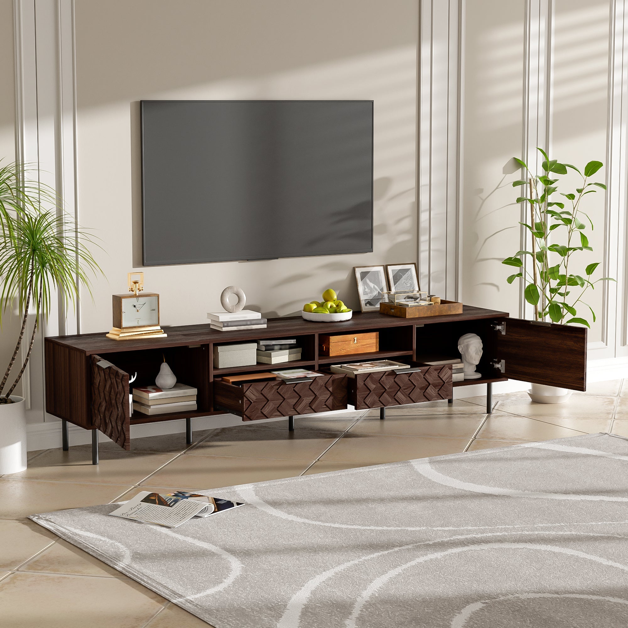 78 Inch Modern TV Stand for TVs Up to 85"