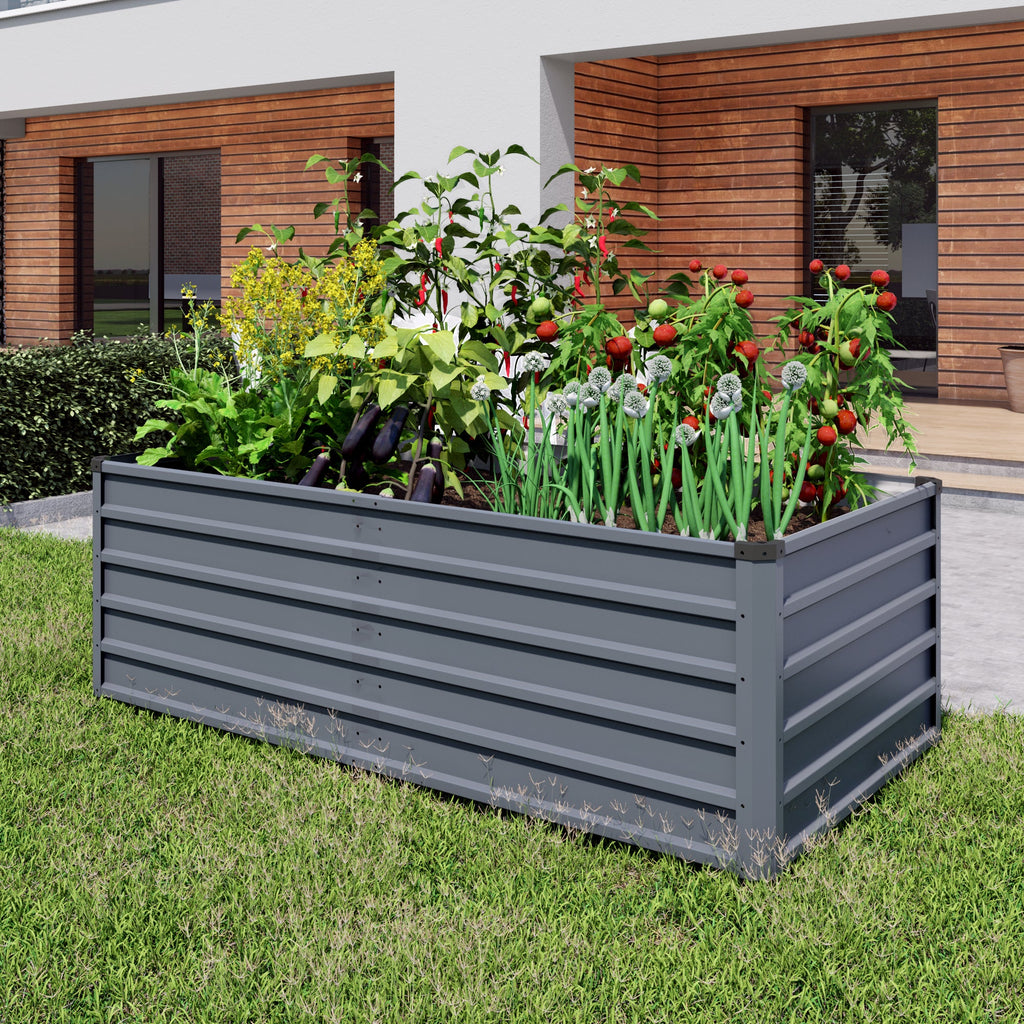 6x3x2ft 2-Piece Large Raised Garden Bed Kit