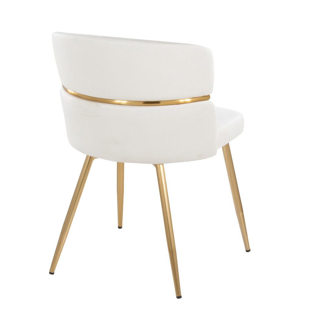 Dining Chair Set in Velvet and Gold