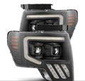 AlphaRex 09-14 Ford F-150 PRO-Series Projector Headlights Plank Style Black w/Activ Light/Seq Signal 880481 *Discontinued