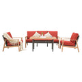 Outdoor Wicker Patio Furniture Set with Pillows