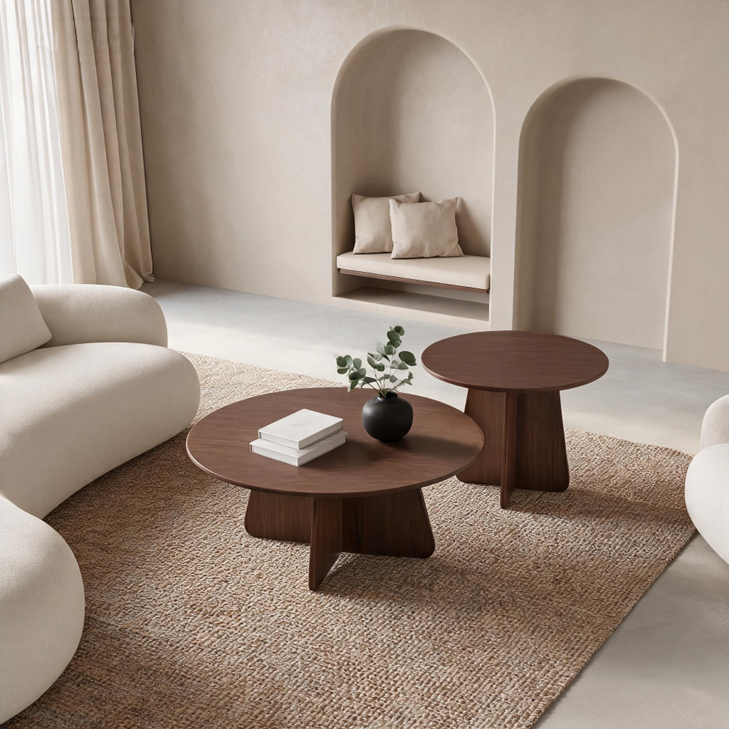 Retro-Style Nesting Coffee Table Set