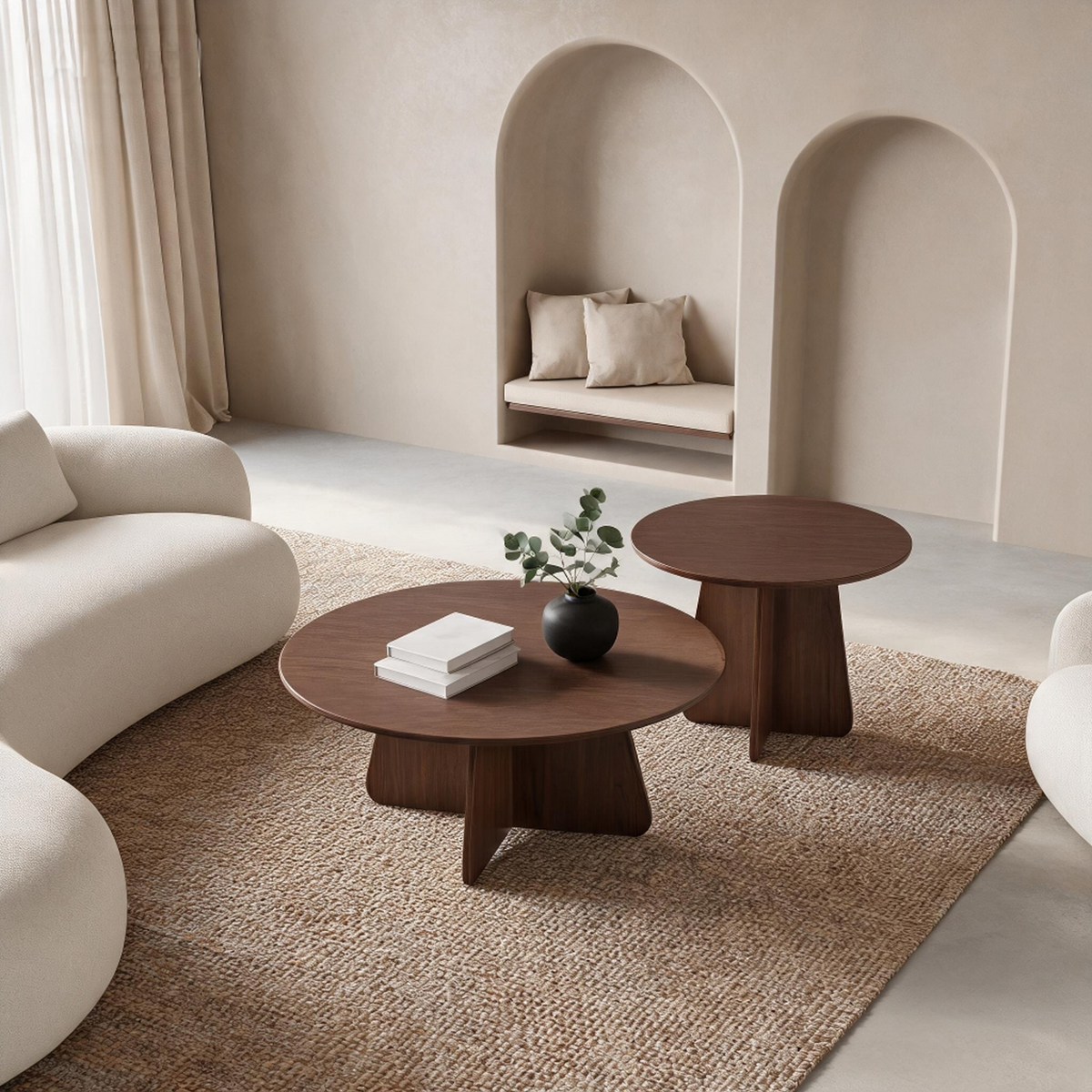 Retro-Style Nesting Coffee Table Set