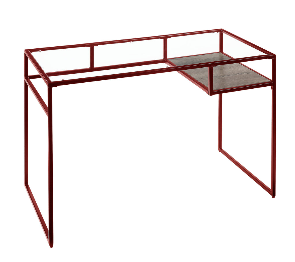 Yasin Glass Top Desk
