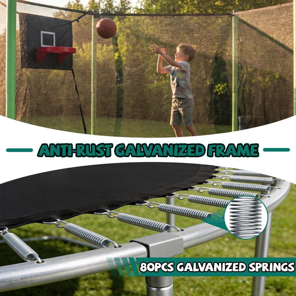 14FT Trampoline with Enclosure Net