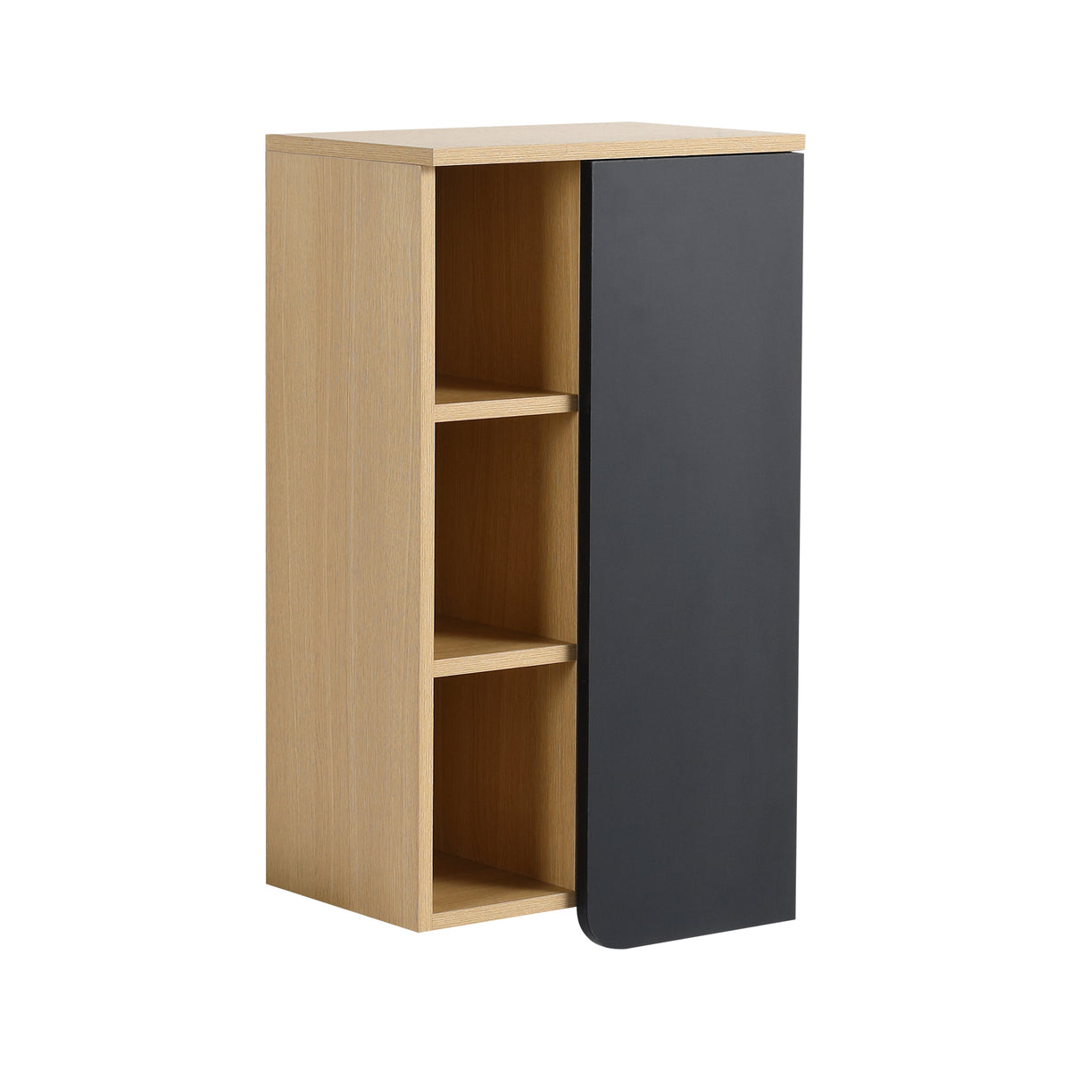 16" Wall-Mounted Bathroom Side Cabinet, Light