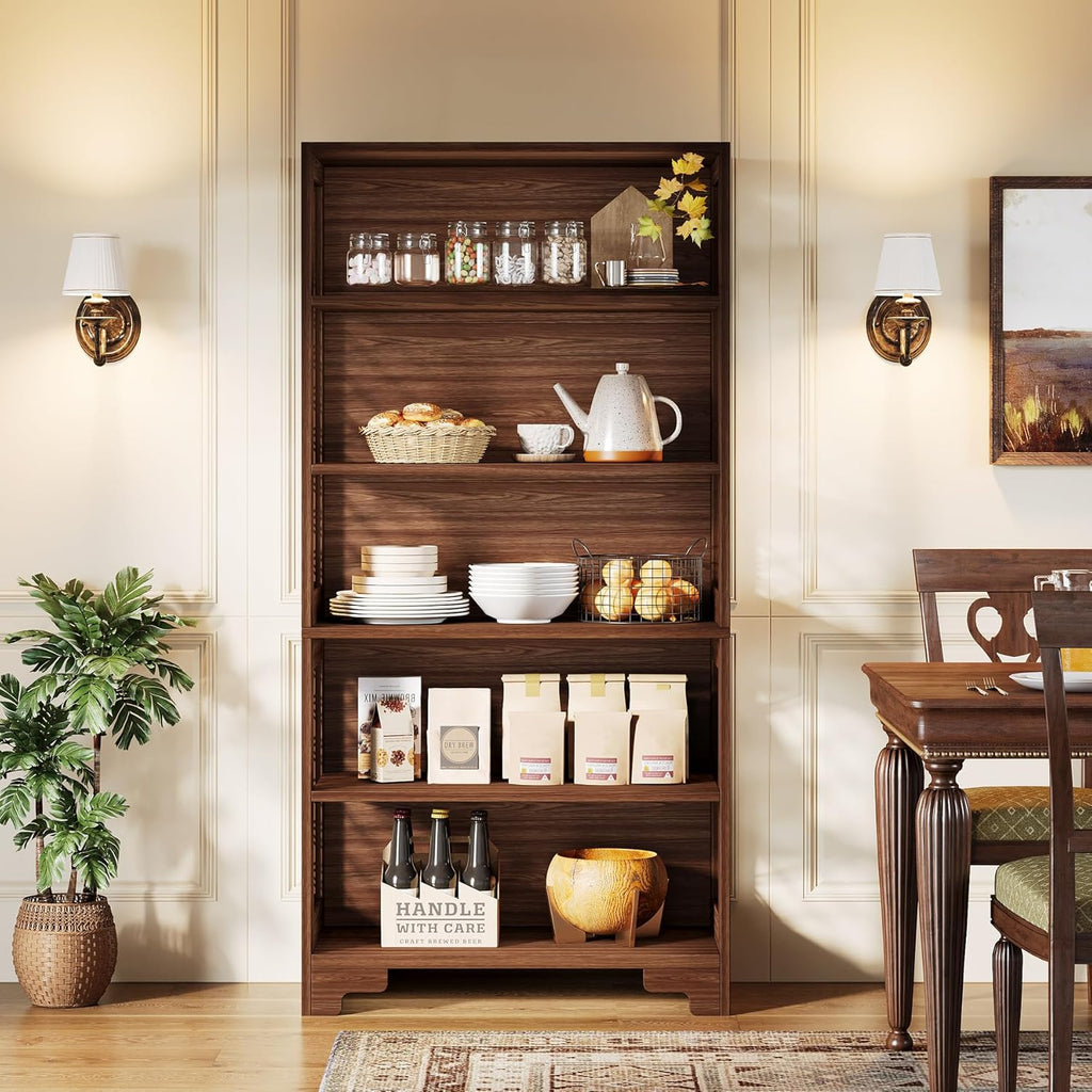 70.8" 6-Tier Vintage Bookcase