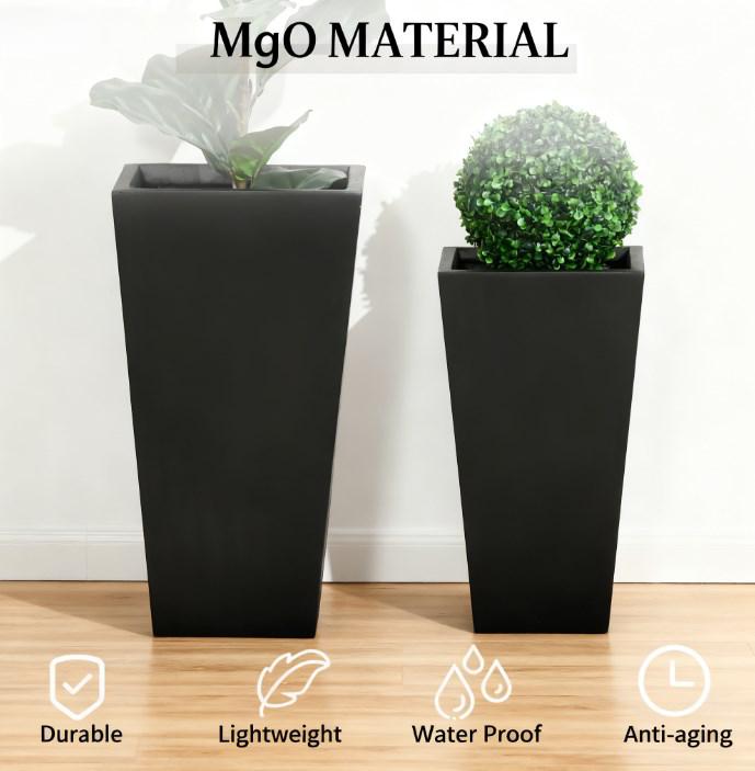 Tall Plant Pot 2-Pack Outdoor Planter Set