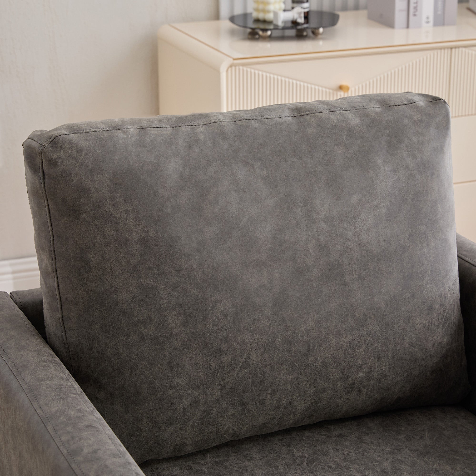 30.7"W Upholstered Square Swivel Accent Chair