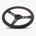 The Daytona | Black Leather | Black Spoke | Red Stitch