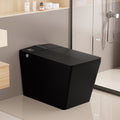 Black Square Smart Toilet with Built-in Tank for Bathroom