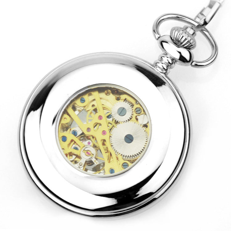 Retro Hollow Mechanical Flip-Open Pocket Watch