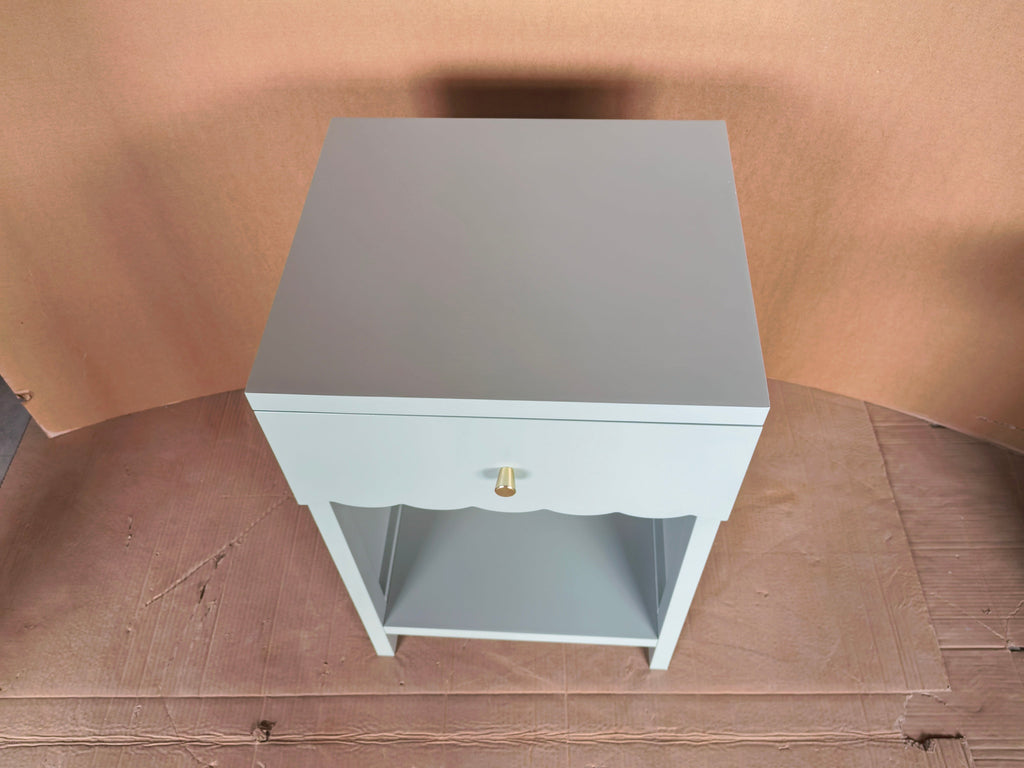 Modern Nightstand with Drawer and Open Shelf