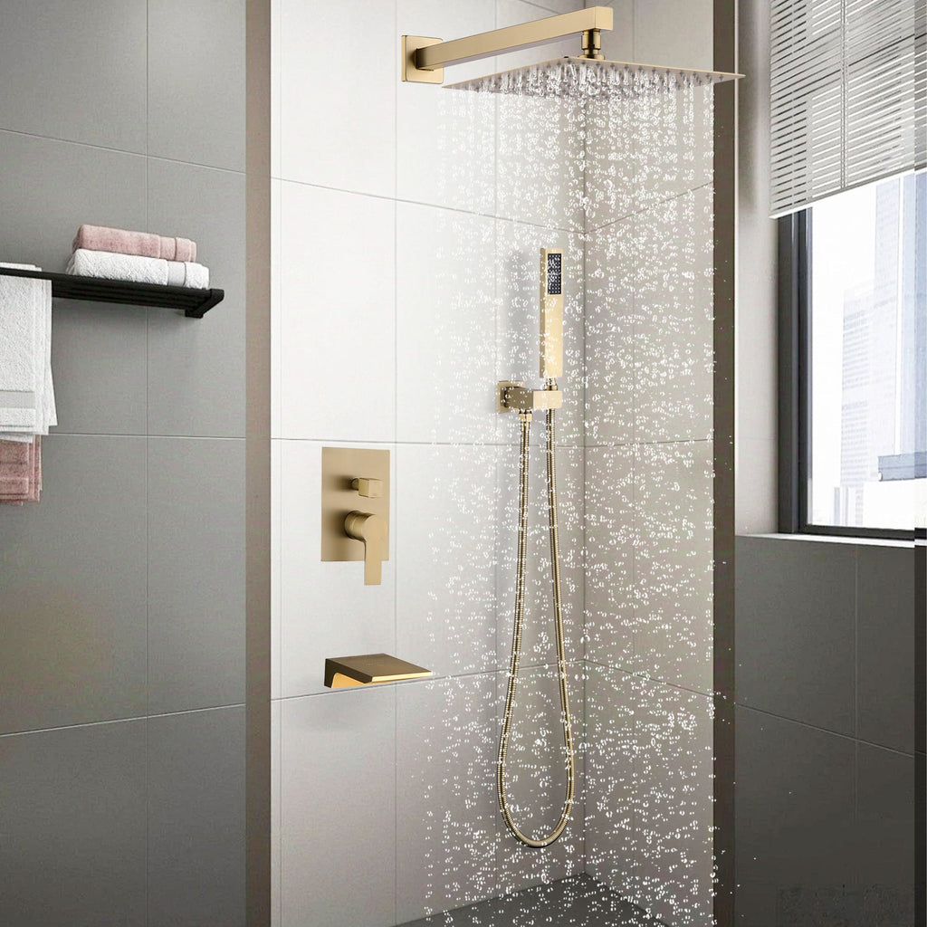 10 Inch Wall Mounted Rainfall Shower Head System