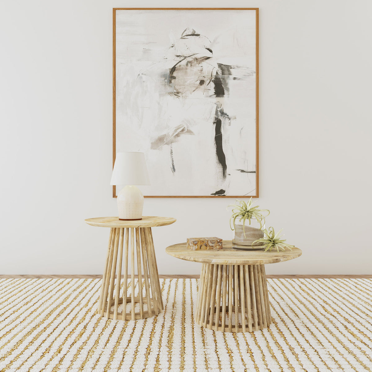 Diana Solid Wood Coffee Table Set