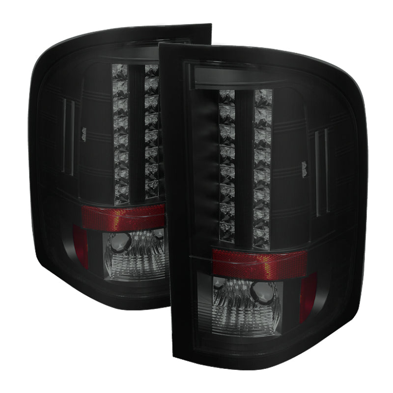 Spyder Chevy Silverado 07-13 LED Tail Lights Blk Smke ALT-YD-CS07-LED-BSM 5078032