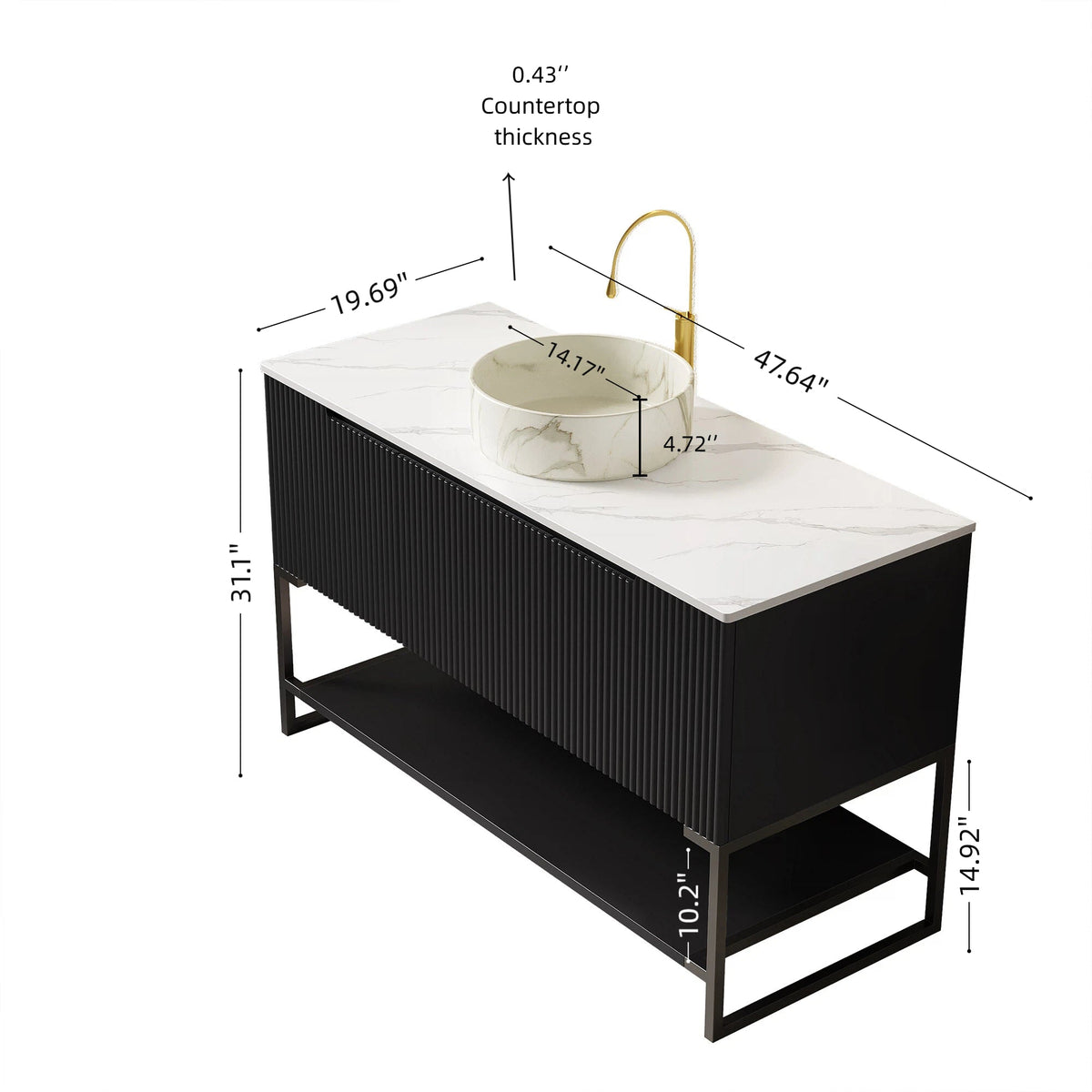 TULIO 48" Bathroom Vanity & Sink