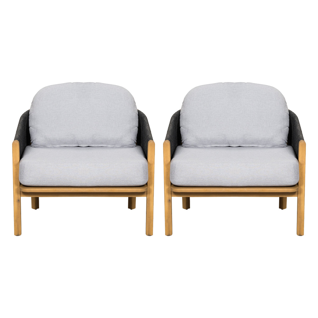 Grotta Outdoor Wood Club Chair