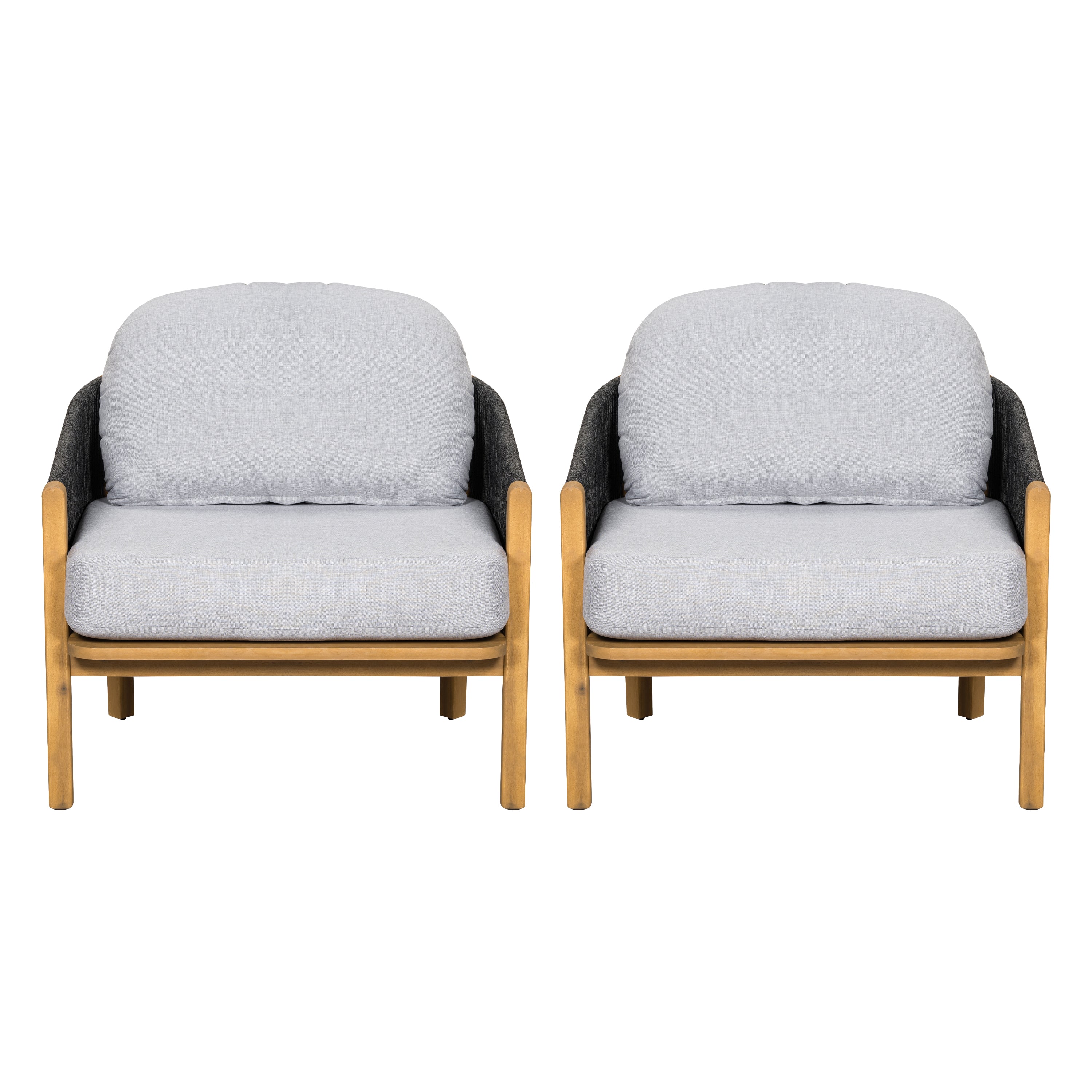 Grotta Outdoor Wood Club Chair