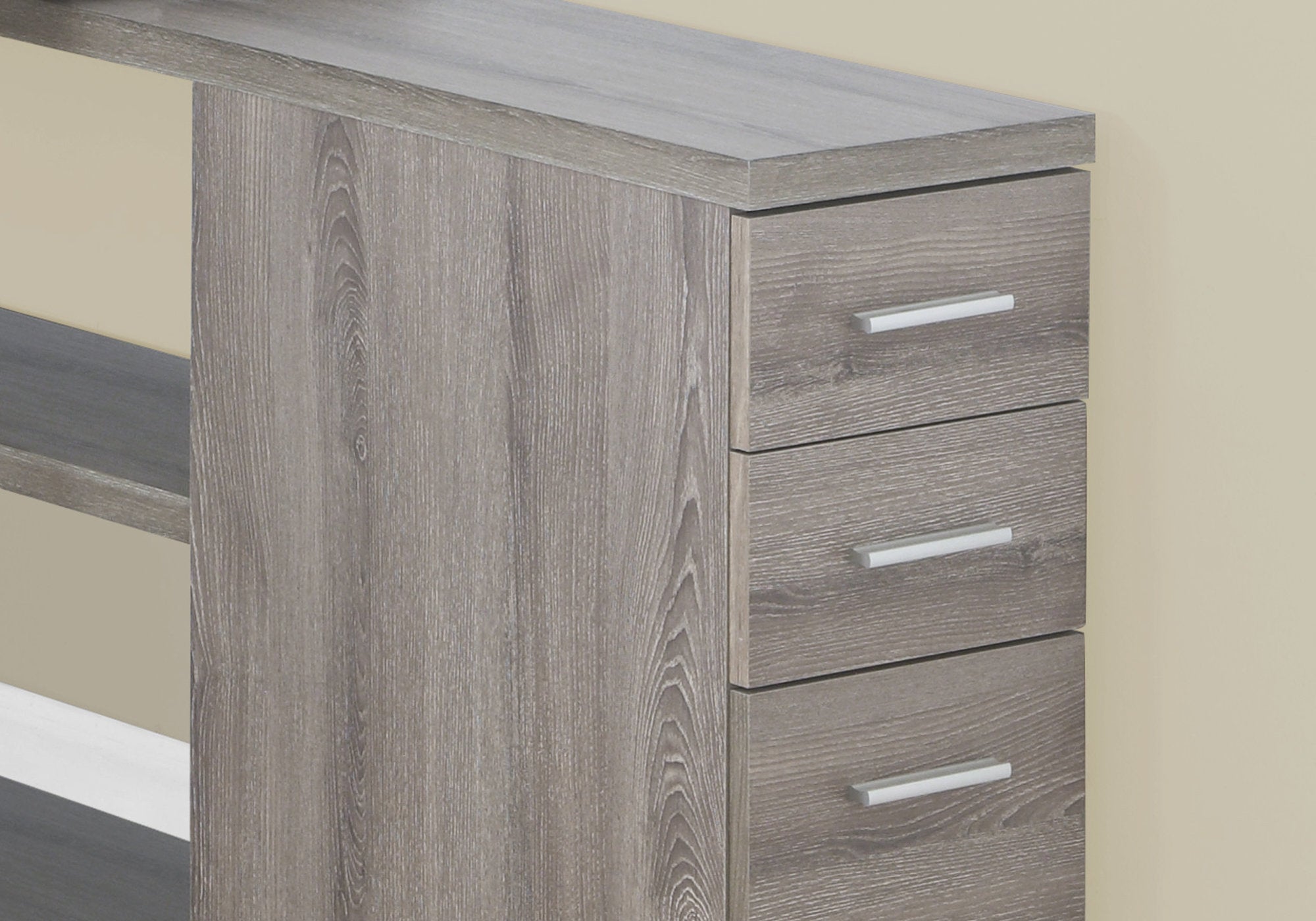 L Shape Computer Desk with Storage Drawers