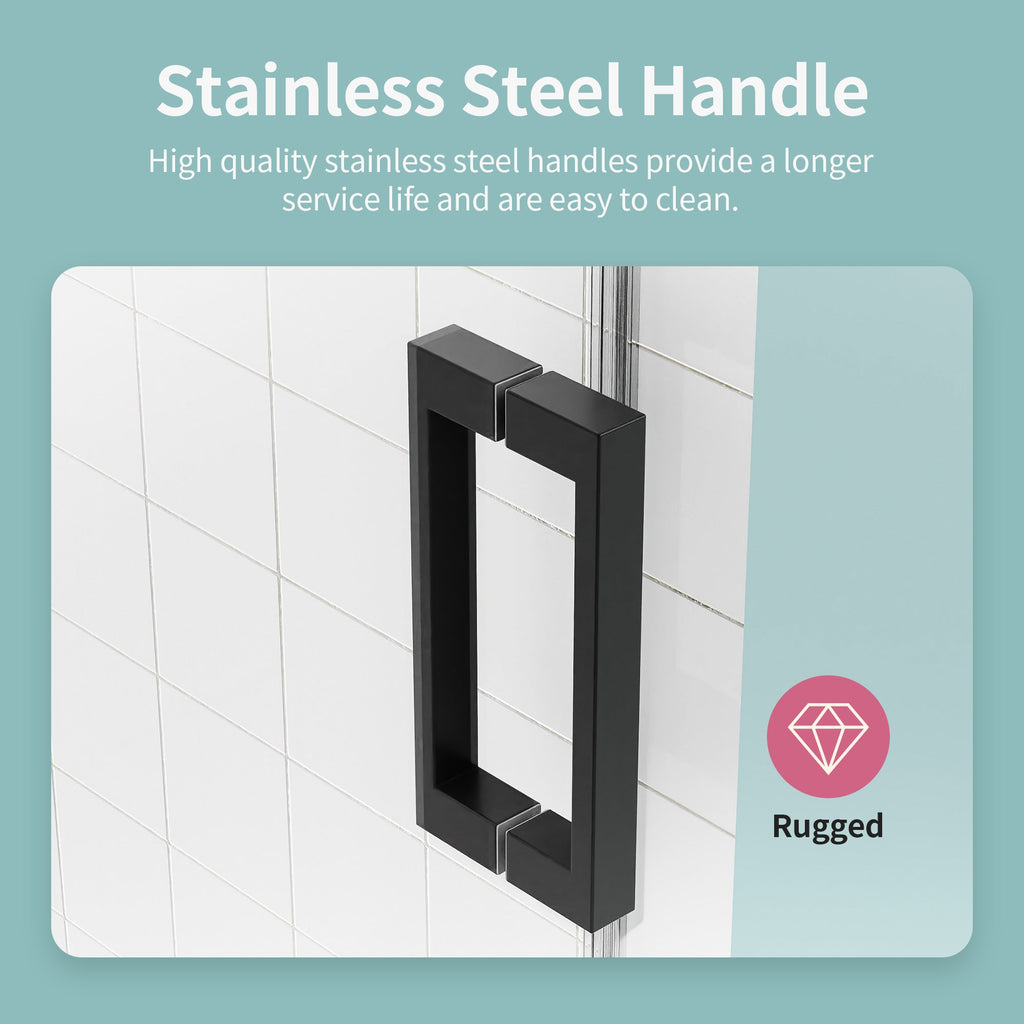 56-60" W * 76" H Frameless Single Sliding Shower Doors